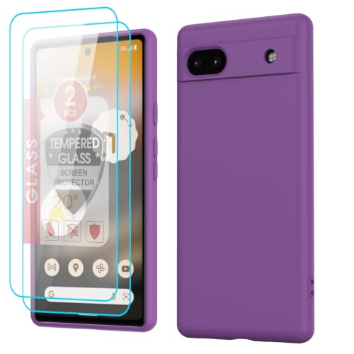 Coque pour Pixel 6A violette en silicone souple pour vos déplacements