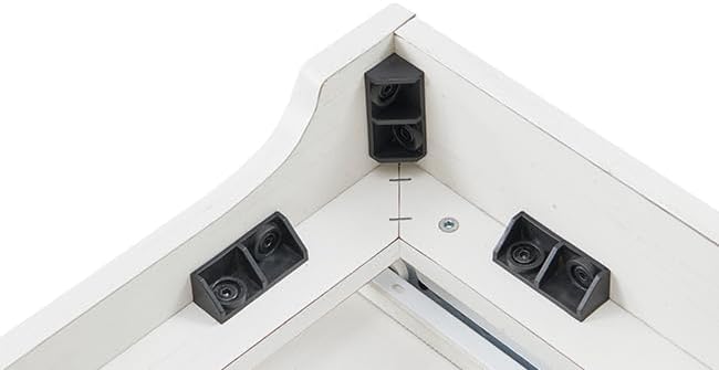 Miniatura 6 de JXQTLINGMU Mesa auxiliar de granja, mesita de noche de 22 pulgadas de ancho con cajones, mesa auxiliar moderna con estación de carga para sala de