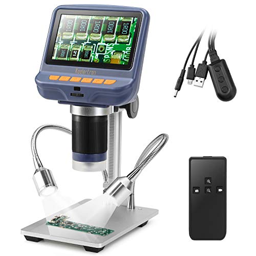 Koolertron 4.3 inch 1080P LCD Digital USB Microscope with 10X-220X Magnification Zoom,8 LED