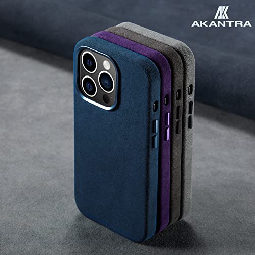 Akantra Alcantara Case For Apple Iphone 14 Series, Handmade Fully-Wrapped Synthetic Suede Cover, Compatible With Magsafe Wireless Charging(Iphone 14 Pro Max,Gray) #TOP4
