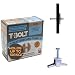 Produktbild T-Bolt, robuste Gipskartonbefestigung, Multipack, 12 Stück, hält bis zu 65 kg pro Befestigung. Gipskartonplatten, Trockenbau, Hohlwand, strapazierfähig, Bohrer, TV-Kit