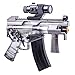 Game Face GFRPKTGS Ghost Affliction Full-Auto Airsoft Rifle And Spring-Powered Pistol Kit, Grey/Smoke