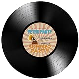 YEAHSPACE Record Rug Round 40 inch Retro Music Rug Playroom Living Room Bedroom Decor-Retro Music Vi