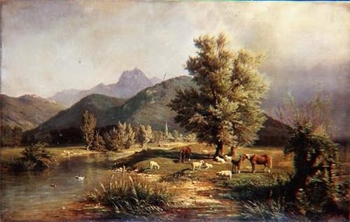 Cuadro en lienzo Carl Jutz que elimina la frialdad de su oficina con un paisaje de 60x90 cm