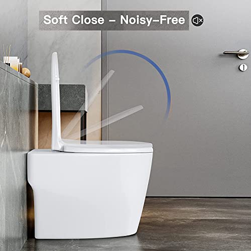 Abattant WC carré blanc pour une salle de bain moderne
