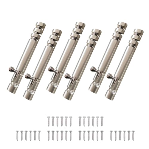 Image of Volo Premium 6 inch Xylo Tower Bolt /Door Latch /kundi /chitakni /Chitkini, Latch Lock for Door (Stainless Steel Rod) (Stainless Steel Finish) (Size 150mm) (6 inch - 150mm, 6)