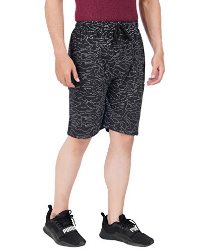Image of FEEL TRACK Men Cotton Regular Fit Shorts