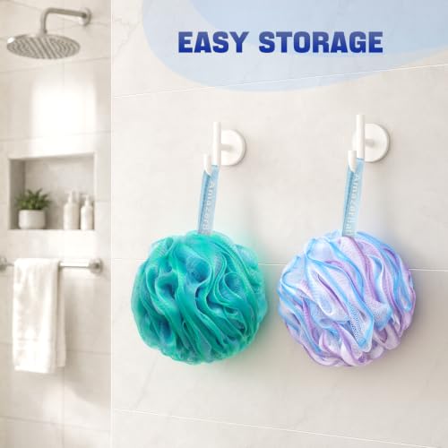 AmazerBath Loofah Sponge 75g Piece Exfoliating Bath Body Scrubber Loofa Set of 4 Flower - image 7