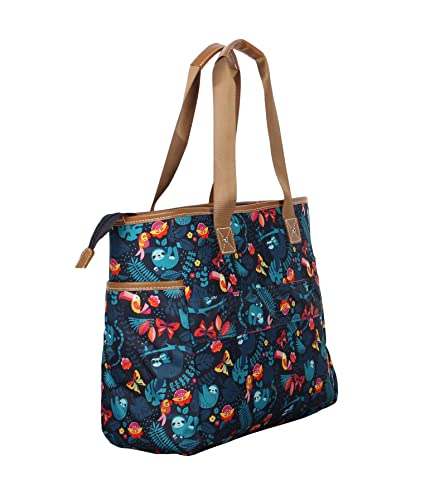 Image of Lily Bloom Pattern Handbag for Women, Large Capacity Tote Bag Satchel Shoulder Bag