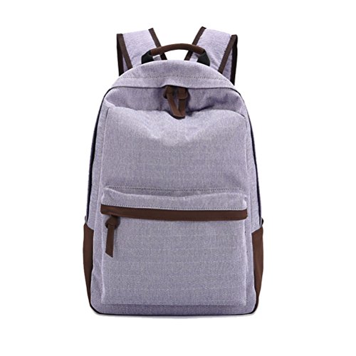 Umily Multi Función Moda Mochila Bolsa Escolar Tipo Casual Bonita de Lona de Viaje Luz