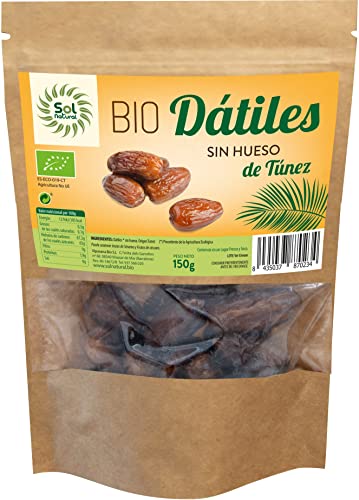 Solnatural Datiles Sin Hueso Bio 150 G, Estándar, Único