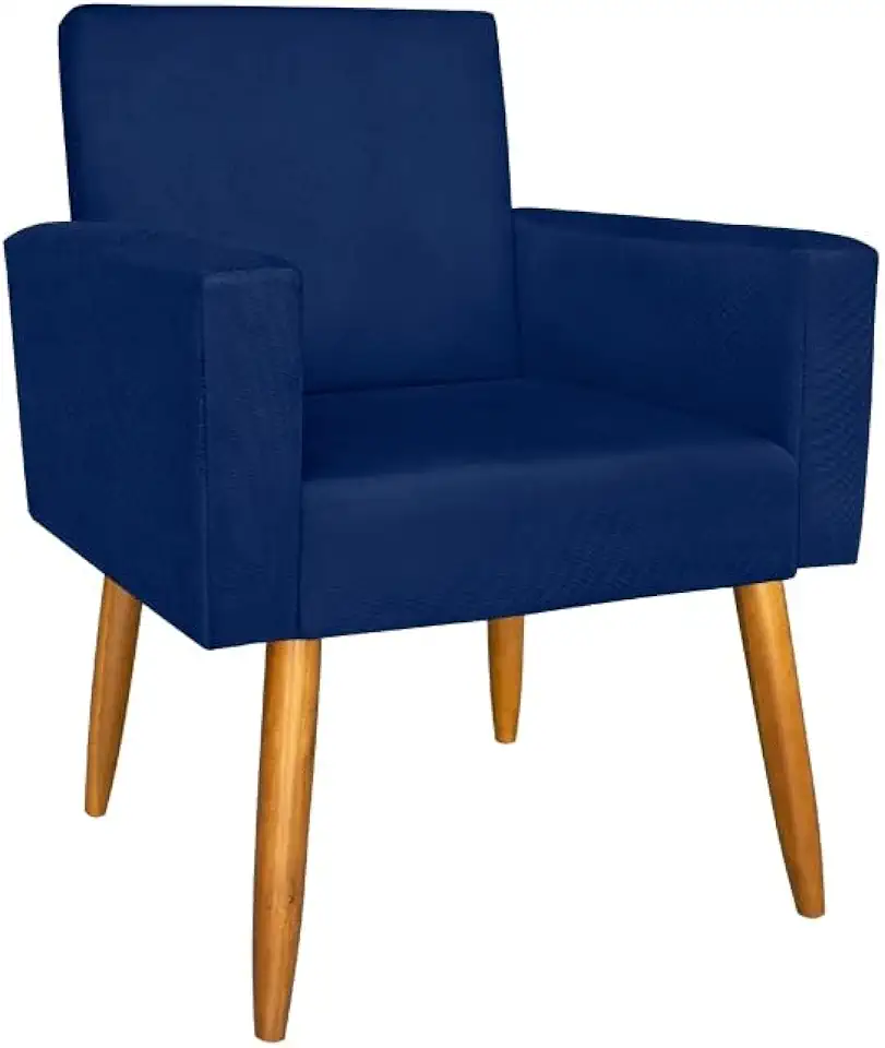 Poltrona de Beleza Confortável - Cadeira para Salão de Beleza, Manicure, Estética e Penteadeira, Ergonômica e Resistente (Azul Marinho)