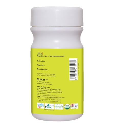 Image of Herbal Hills Wheatgrass Powder, (100 gm Pack) | Supports Detox, Immunity & Energy | Ayurvedic Green Superfood For Daily Wellness & Alkaline Balance | With Fresh Wheatgrass Leaves