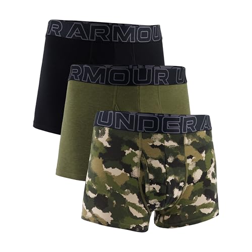 Under Armour Men's Ua Performance Cotton-Print 3 in 3pk,Marine Od Green