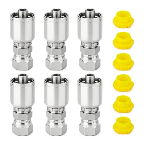 Image of TAISHER 6PCS 3 /8 inchHose x 1 /2 inch JIC Female Hydraulic Hose Fittings