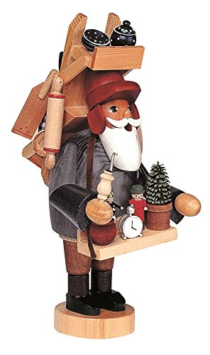 Figura Fumé Di Montagne Metallifere Con Oca – Incensiere In Legno 17 Cm, Artigianato Tedesco Da Seiffen - 2
