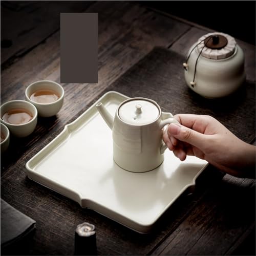 Plateau à thé chinois rétro en céramique d'art pour salon - 8