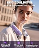 Tenvolti Portable Neck Fan- Hands Free Personal Fan, 6 Speeds 6000mAh Long-Lasting Battery Faster Cooling, USB-C Rechargeable, 360° Airflow, Quiet Gifts for Women Men Office Travel Outdoor - Image 3