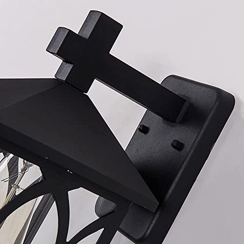 Aplique retro WQHPLMD de acabado negro con diseño elegante para dormitorio 5