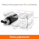 Lifewit Organizer na butelki z wodą do szafki, uchwyt na butelkę wody, organizacja i przechowywanie spiżarni kuchennej, plastikowe stojaki na lodówkę