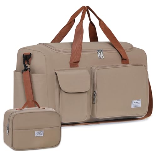 Image of FIORETTO Women's Gym Duffle Bag with Shoes Compartment, 30L Capacity, Ideal for Travel, Gym, Sports, Duffel, Weekender