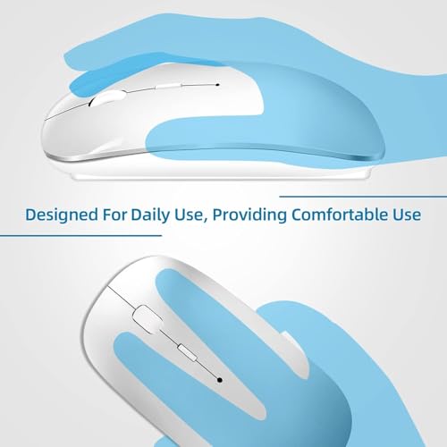 Ratón inalámbrico Bluetooth para Mac Pro, portátil y PC con receptor USB tipo C 7