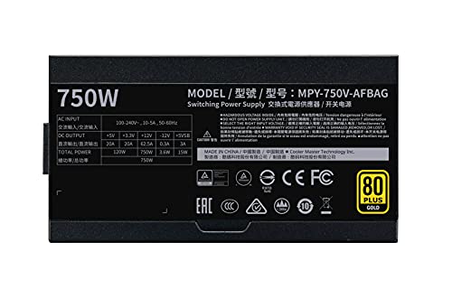 Alimentatore  V750 Gold V2, Presa UE - 750 W, 80 PLUS Gold, Modulare, Alimentatore ATX, Ventola Silenziosa FDB da 135 mm, Modalità Semi-Senza Ventola, 10 Anni di Garanzia – Edizione Nera - Alimentatore - Immagine 1