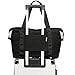 Travel Bag for Women Expandable Weekender Overnight Bag Carry on Sports Tote Gym Bag Waterproof Foldable Duffel Bag (Black)