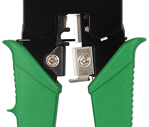 Alicate de Crimpar RJ45 RJ12 RJ11 Terminal com Descascador Lamina de Corte e Desencapador Cabo de Re
