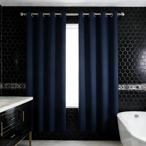 WUXXIANG Rideau Occultant 190 x 210 cm Doux, Thermique Isolant, Isolant Thermique, Anti Froid, Bloquer Lumiere, Anti UV Tenture Opaque à Oeillets pour...