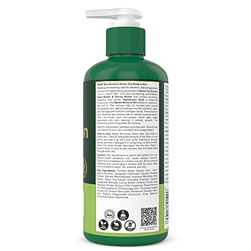 Image of WOW Skin Science Green Tea Body Lotion - Hydrating & Replenishing - with Green Tea Extract, Shea Butter - No Mineral Oil, Silicones & Color - 400ml