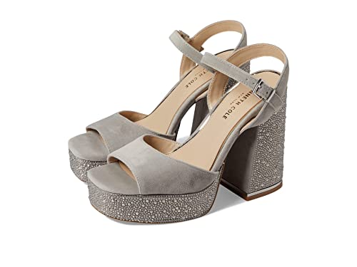 Kenneth Cole New York Women's Dolly Crystal Platform, Silver, 8