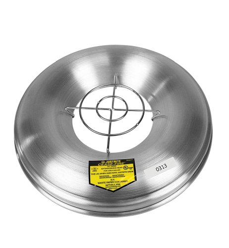 Image of Justrite 26265 Cease-Fire Aluminum Head and Grill Guard, 12-1 /8 inch OD, for Ash and Butt Receptacle