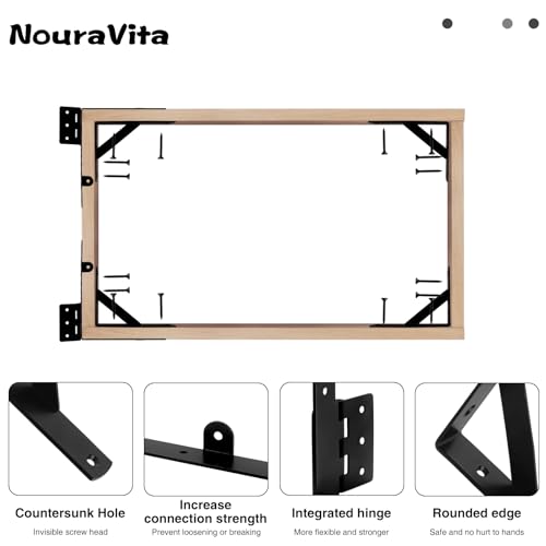 Image of Anti Sag Gate Frame Kit Heavy Duty Gate Corner Brace Bracket with a Self-Locking Gate Latch Gate Kits for Wooden Fence Garden Wooden Driveway Gates Shed Doors Corral Gates 2 Sets