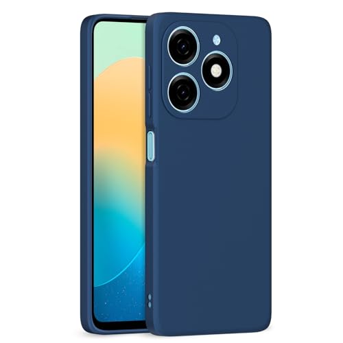 Image of Outlouders Back Cover for Tecno Spark GO 2024 | Camera Protection | Durable Soft Matte Silicone Bumper Case (Blue)
