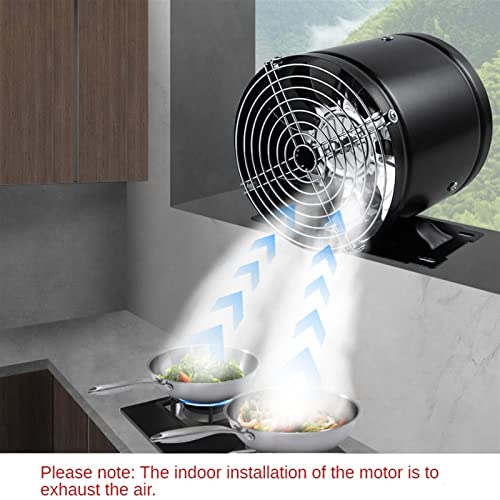 Extractor de ventilación para ventana con base de montaje y malla protectora, ventilador de 7 pulgadas para baño, cocina e industrial miniatura 3