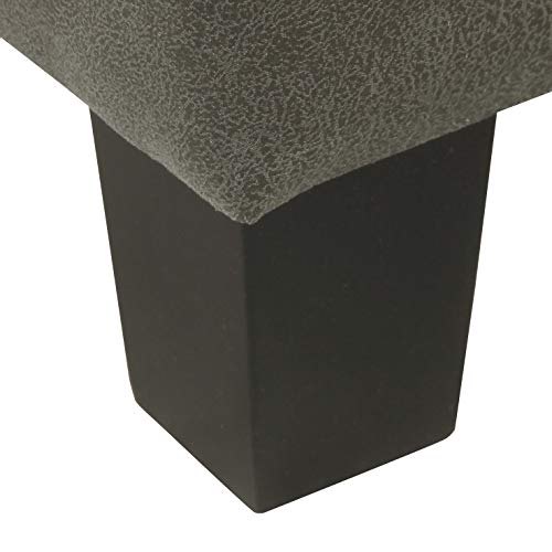 Homepop Square Ottoman With Lift Off Top - Gray Faux Leather Small #TOP4
