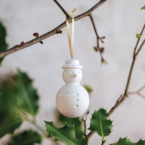 Like. by Villeroy & Boch – Winter Glow Ornament Schneemann Beige, Baumschmuck, Weihnachtsdekorationen, Deko Weihnachten, Christbaumschmuck, Premium Porzellan – Bild 2