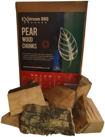 Exstream BBQ Barbecue Smoking Wood Chunks Food Smoke Apple, Hickory, Oak, Cherry, Mesquite 100% Natural No Chemicals (Cherry 3 Litre)