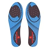 SORBOTHANE Full Strike Insoles, 35-37 (UK 3-4.5), Shock Absorbing Shoe Soles for Football Boots, Running, or Walking, Impact Reducing Footbeds for Plantar Fasciitis, Heel Support, and Arch Pain, Blue