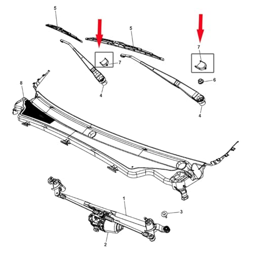 Cache-écrou d'essuie-glace rouillé ? Solution Buick Encore 1I706059