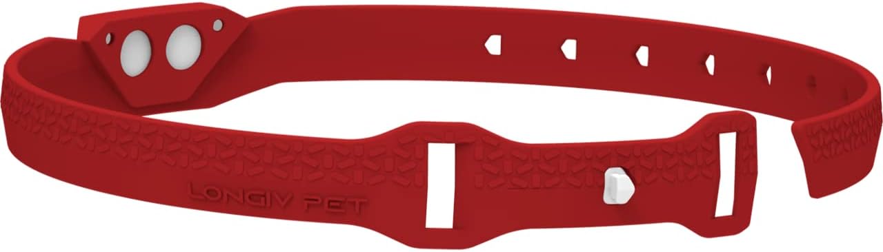 Longiv Pet Therapeutic Collar for Dogs and Cats, with far Infrared and Magnetics for Pain Relief, Muscle & Joint Pain from Dog Arthritis & More - Infrared Waves from 4 to 14 microns. (XL, Red)