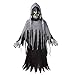 yolsun Grim Reaper Costume for Kids Soul Taker Dress (Medium, Black)