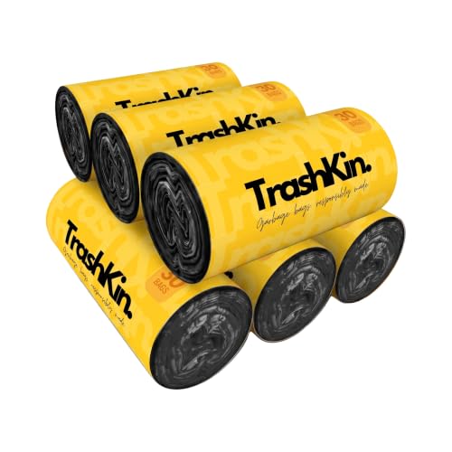 Image of Garbage Bags Medium 19x21 Inches, 180 Count, Black, 6 Rolls