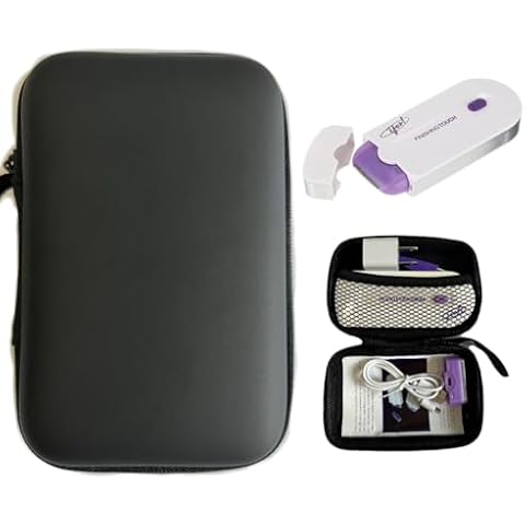 ZNDIJE Black Case for Finishing Touch Hair Remover, Laser Hair Removal, Gazelle Epilators(With A Black Handbag) Cover