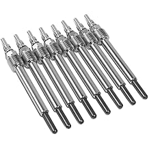 DNA MOTORING Set of 8 Glow Plugs Compatible with 04-10 E350/E450, 04-05 Excursion, 04-07 F250F350/F450/F550 Super Duty V8 Diesel / 6.0L Turbo Diesel Models, 8Pcs OE Style Glow Plug, ZTL-H-0007