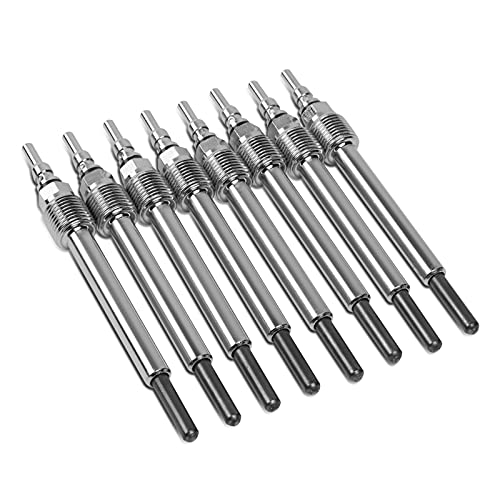 DNA MOTORING Set of 8 Glow Plugs Compatible with 04-10 E350/E450 04-05 Excursion 04-07 F250F350/F450/F550 Super Duty V8 Diesel / 6.0L Turbo Diesel Models 8Pcs OE Style Glow Plug ZTL-H-0007