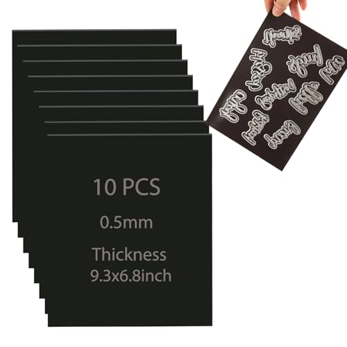 BAOFALI 10 PCS 9.3X6.8inch Rubber Soft Magnet Sheet for Metal Cutting Dies Storage Orangize Crafts Tool Scrapbooking Arts and Crafts Flexible Placement Mats 0.5mm Thickness