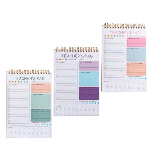Planificador de agenda para profesores Toddmomy libreta semanal para organizar tareas de metal