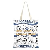 miaozhen Bolsa de lona personalizada para mujer, diseño de estrella de portería de fútbol, bolsa de tela personalizada para compañeros de trabajo